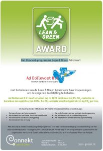 Dollevoet Nieuws - 2017 12 1 lean and green award