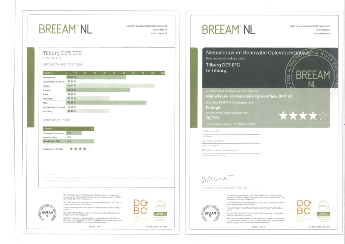 Breeam NL - certificaat Ad Dollevoet BV